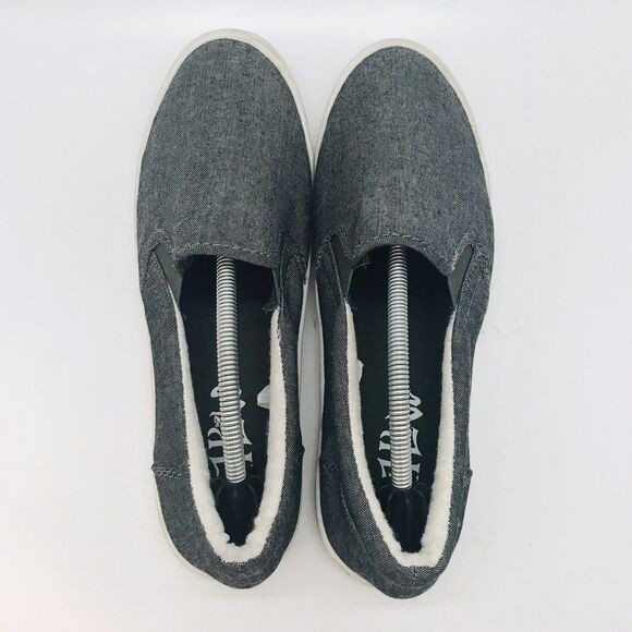 Mad Love Target Slip On Canvas Loafers Women's 10 Chambray Gray Comfort Shoes - Picture 6 of 11